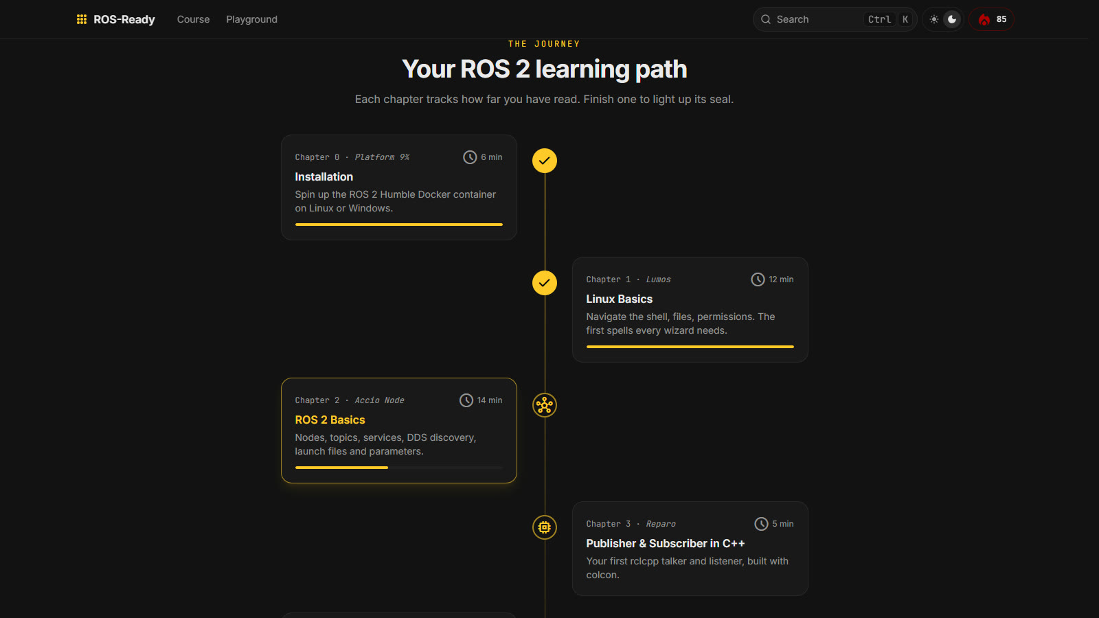 ROS-Ready course